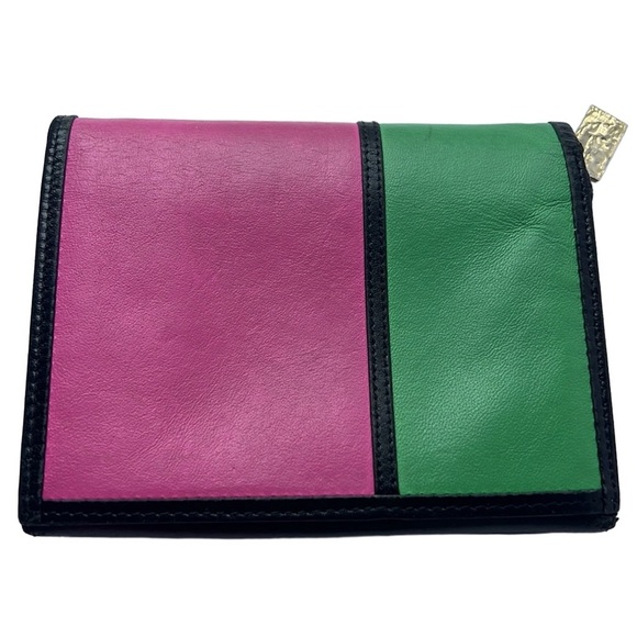 Yves Saint Laurent ULTRA RARE 1960s Homage to Piet Mondrian Leather Wallet - Picture 3 of 17